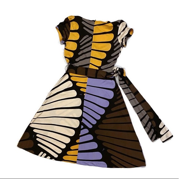 ISSA London Signed 💯 Silk Wrap Feather Dress - US 4 - Picture 2 of 12